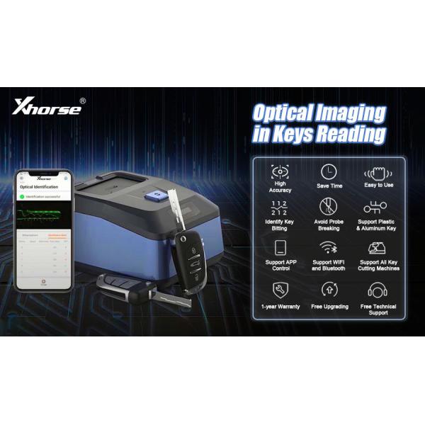Xhorse Key Reader XDKP00GL Blade Skimmer Key Identification Device Work With APP And Key Cutting Machine
