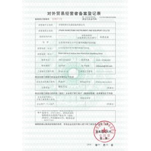 Jinan Wang Te Bei Equipment Co., Ltd. Certifications
