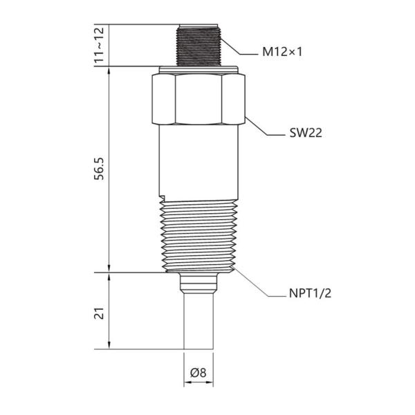 NS-FS150 Series Pressure Sensor Stable Anti Fouling Thermal Dispersion Flow Switch