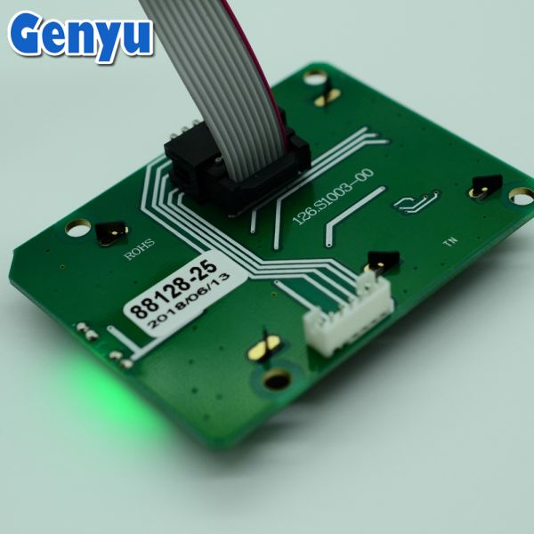 Lcd Genyu Monochrome Cob Design TN/HTN/STN/FSTN Display Modules 7 Segment Lcd Board 76*58 mm Display Size and Green LEDs