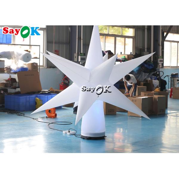 0.25mm PVC Hanging Inflatable LED Star For Party Decorations