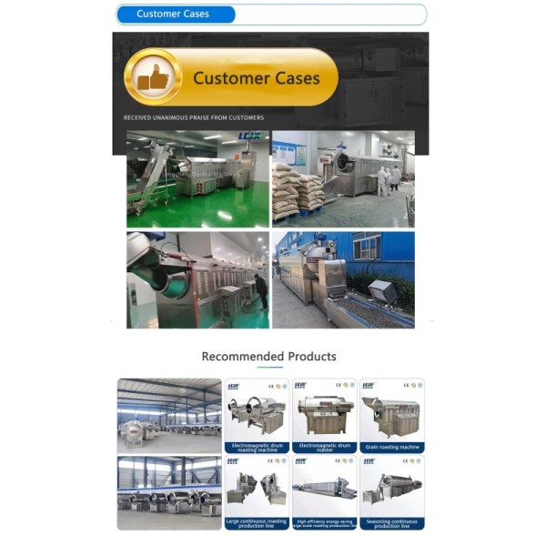 Electromagnetic Heating Continuous Roasting Machine Cashew Nut Roasting Line