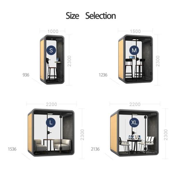 Movable Modular Soundproof Call Booth Soundproof Booth Office With Air Ventilation System