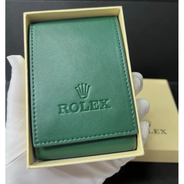 Customized leather watch storage bag, portable storage bag, dust-proof handmade watch box, green travel bag, men's and women's environmental