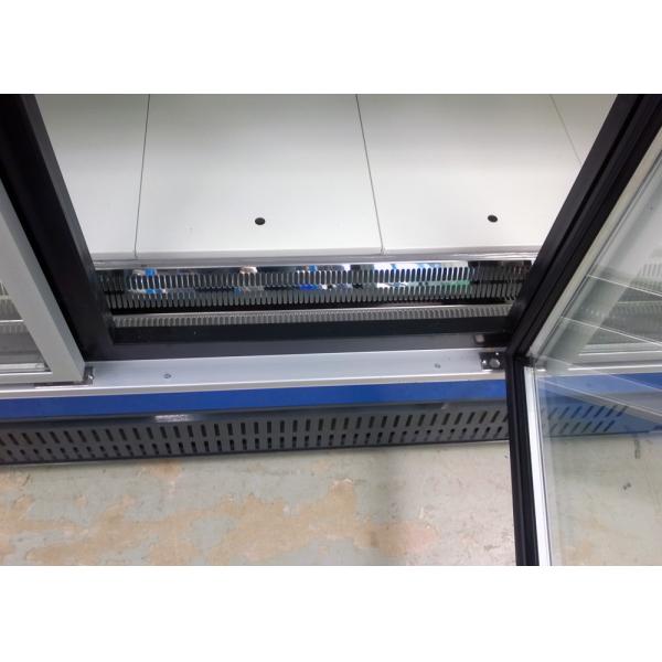 Vertical LED Lighting Upright Glass Door Freezer With Multi Deck Shelving