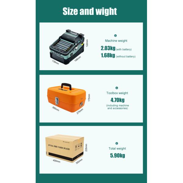 AI-6A + Fusion Splicer Electrode FTTH Fiber Optic Welding Splicing Machine Fiber Optic Splicing Machine