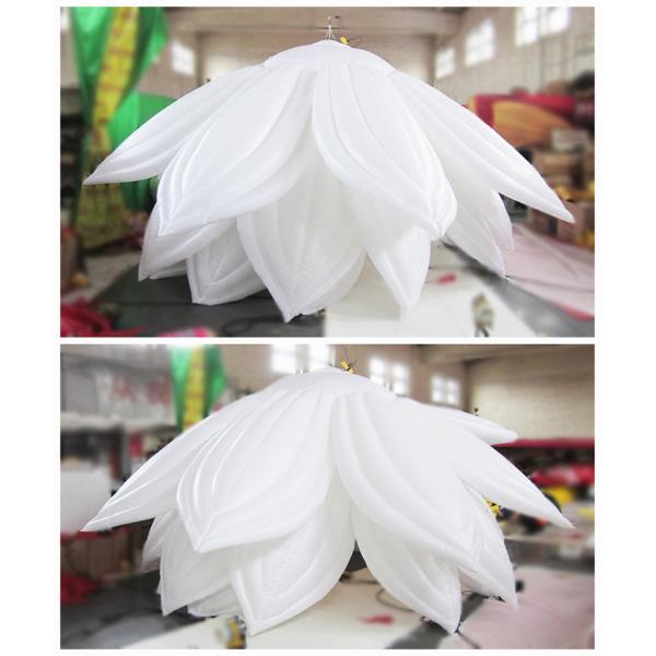 6m*3m White Inflatable Flower with Multiple Petals for Wedding Decoration