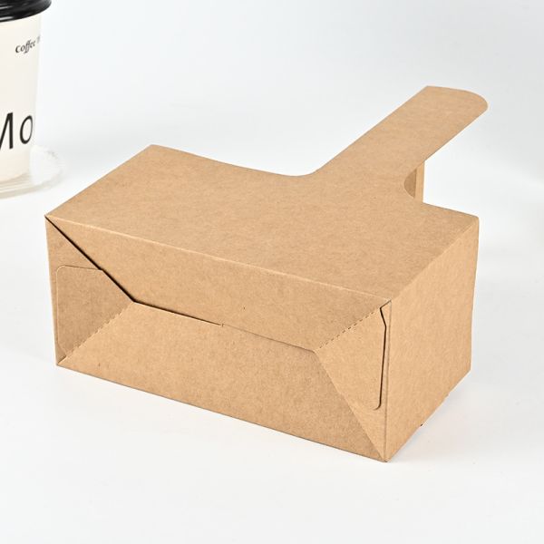 Eco-Friendly Kraft Paper Beverage Carrier with Handle – Disposable Takeaway Holder for Coffee, Tea & Drinks Delivery