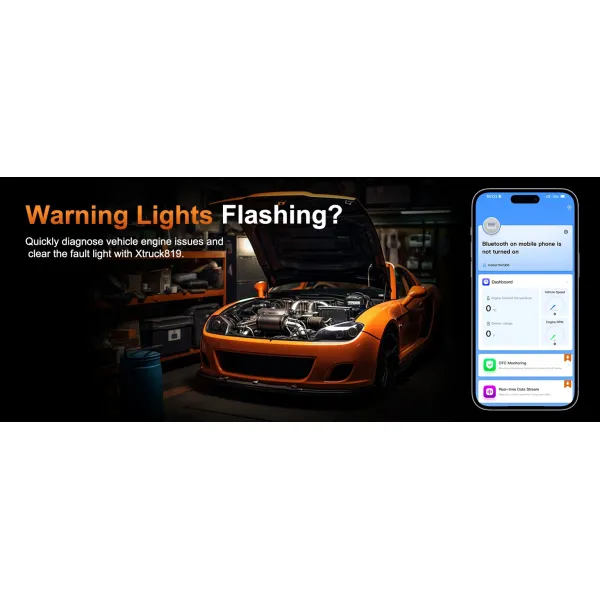 Xtruck 819 Bluetooth Car OBD2 Scanner Full System Diagnostic Code