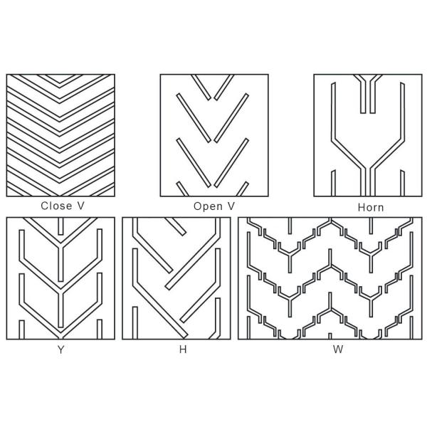 Close-V Chevron Shape Herring-Bone Pattern Rubber Conveyor Belt