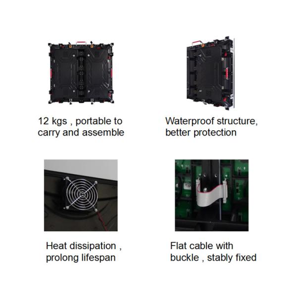 High Brightness Outdoor Rental Led Screen 6mm Good Waterproof Function