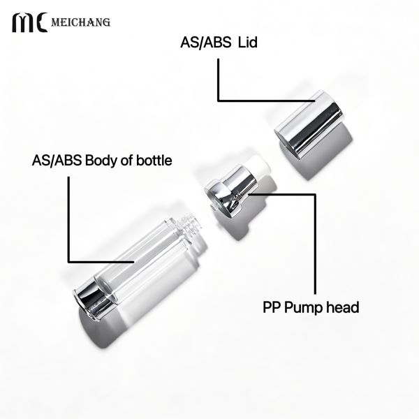 15ML/18ML/20ML/30ML Electroplated Airless Pump Bottle for High-Tech Skincare Packaging(MC-260)