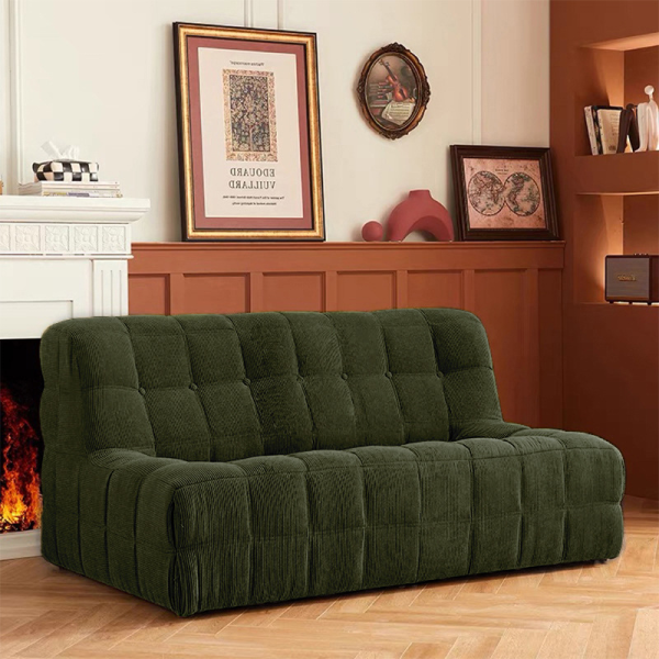 Custom Modern Loveseat Waffle Weave Rectangle Corner Sofa Modular Sponge Sofa Couch Eco-Friendly Sofa Bed Villa Living Room