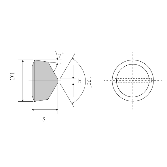 Integral PCBN Insert -V-slot