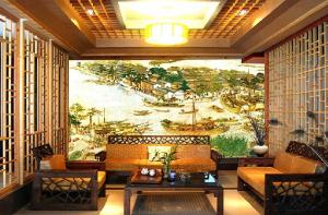 SS-025 Chinese Style Restaurants, Dance hall Cotton Fabric Interior Decoration Wallpapers