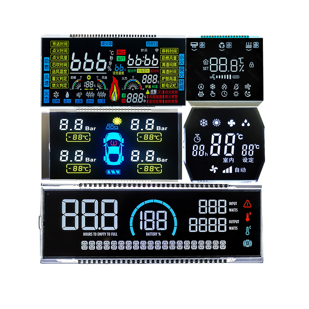 Yellow Green Solar Charger LCD Display for Inverter Display Mode 1/3 Bias Mini 7 Segment LCD Module within 50C