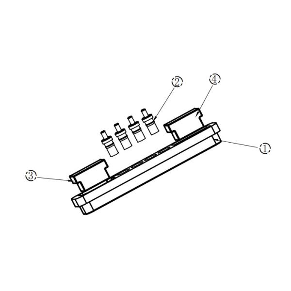 2.2mm Pitch Magnetic Connectors 12V 2A Magnetic Pogo Connector With Black Housing