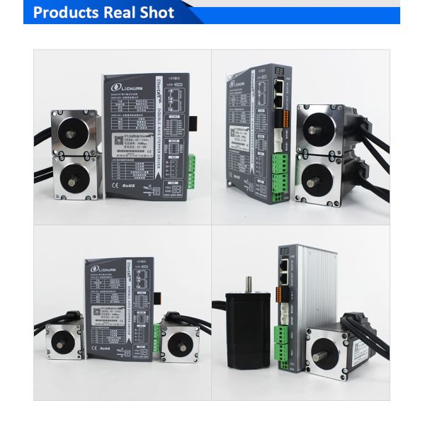 Lichuan 2-Axis DC Closed Loop Stepper Motor Drivers Controller Kit 1.5N.m 2Phase Nema23 DC24V~50V 3.0/4.0A 1000PPR