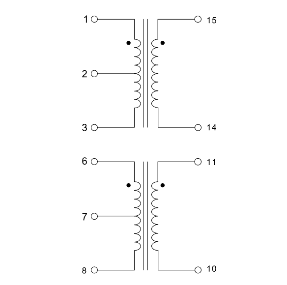 PM-DB2750 Dual Core Single Ratio Surface Mount Isolation Transformers