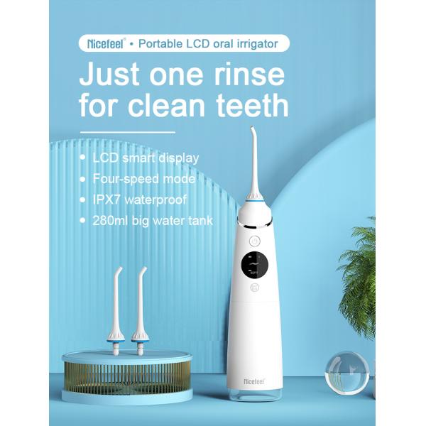 1400mAh OLED Screen Smart Water Flosser With 280ml Water Tank