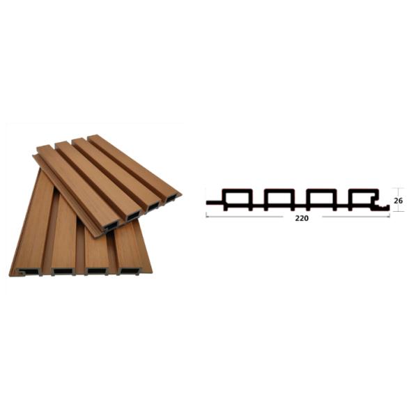 Wood Plastic Composite WPC Louver Panels Wall Cladding Outdoor 1 inch