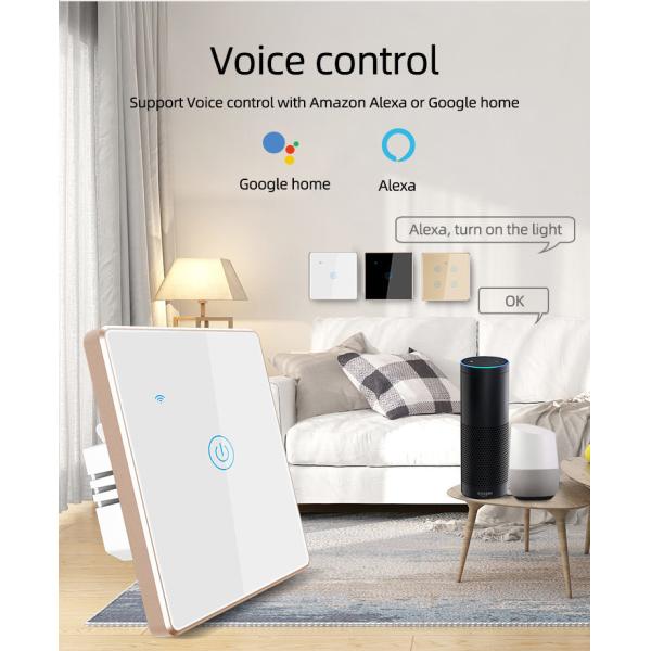 Tuya Smart Wifi Switch For Eu Standard 3 Gang Metal Bezel App Remote Schedule Voice Control