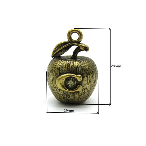 Glod/Anti-brass Realistic 3D Apple Pendants