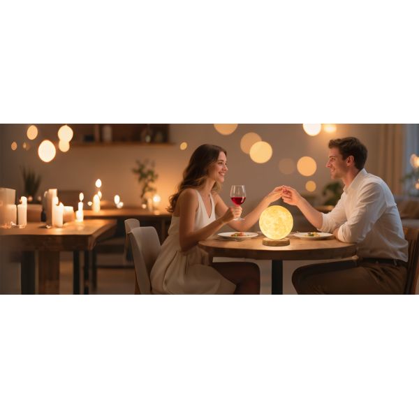 Customizable 24W LED Moon Light with 6000K Daylight Alert and Remote Control