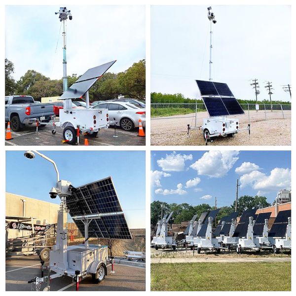 Solar Powered Portable Light Towers Disaster Relief Operations High Efficiency Mobile LED Light Tower