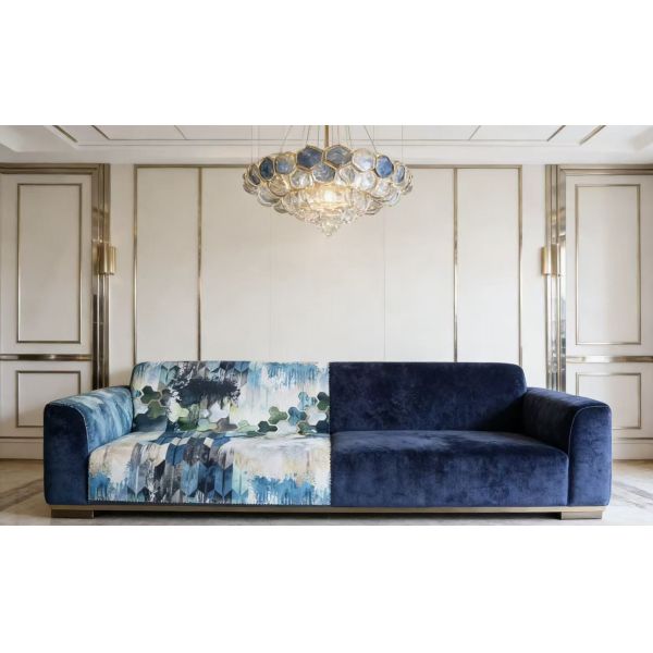 Modern Light Luxury Abstract Art Style Print Velvet For Sofa