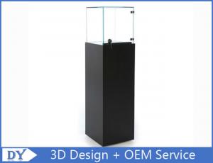 Wholesale Black Wooden Glass Free Standing Jewellery Display Cases Enclosed Storage Area from china suppliers