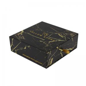 Wholesale Qingdao Yilucai Top Quality Custom Cardboard Gift Drawer Box Black Marble Jewelry Box from china suppliers