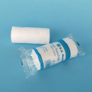 China Custom Self Adhesive Medical Tape Sports First Aid Supplies Wrist Ankle White Gauze Bandage Roll on sale
