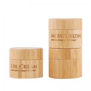 China 5g 10g 15g 20g 30g 50g 100g Wooden Bamboo Jar Packaging For Cream Cosmetic on sale