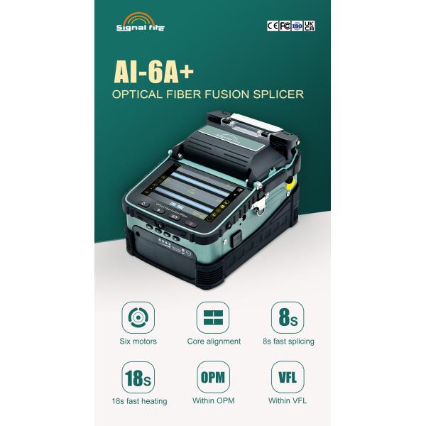 AI-6A + Fusion Splicer Electrode FTTH Fiber Optic Welding Splicing Machine Fiber Optic Splicing Machine