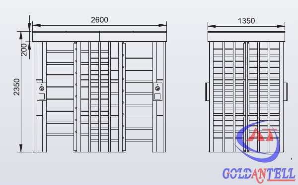 Bi - directional Full Height Turnstiles Airports Subway Station Automatic Revolving Door