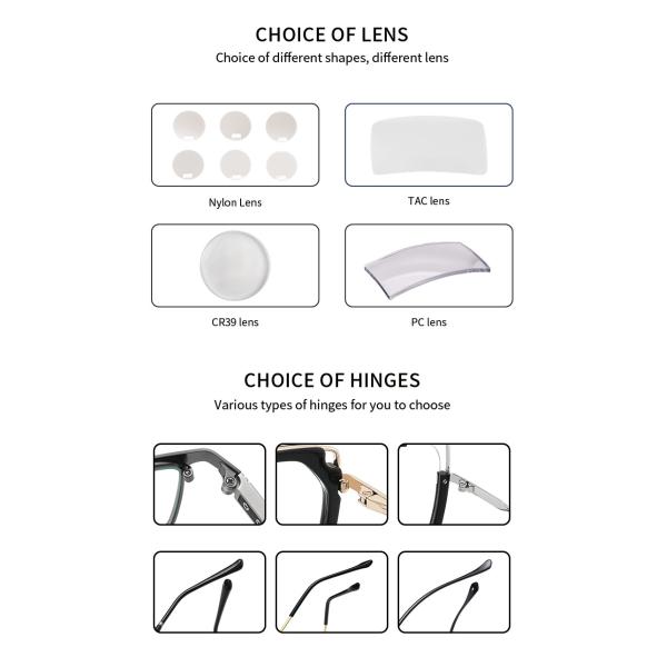 Fashion Glasses Frames Custom Designer ODM Eyeglasses For Unisex