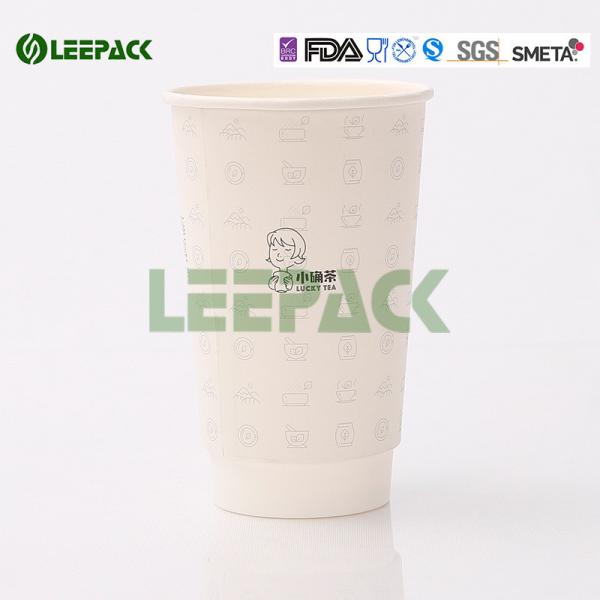 Hot Disposable Paper Cups Food Grade Logo Ptinting Single Or Double Wall