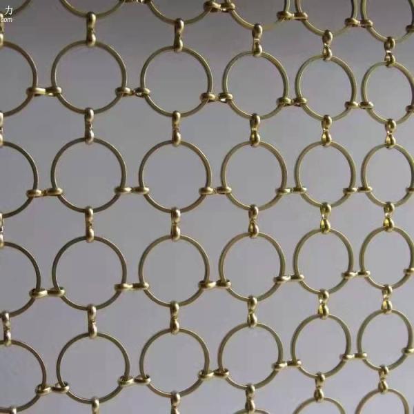 Multi Style Color Space Divider Metal Ring Mesh For Interior Decoration
