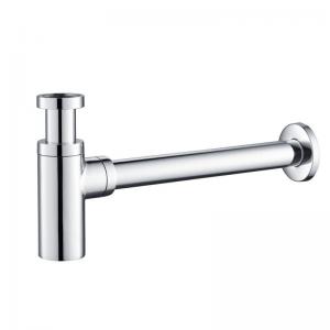 Wholesale Chromed Silver Sink Waste Trap Bathroom Sink Drain Round Siphon from china suppliers