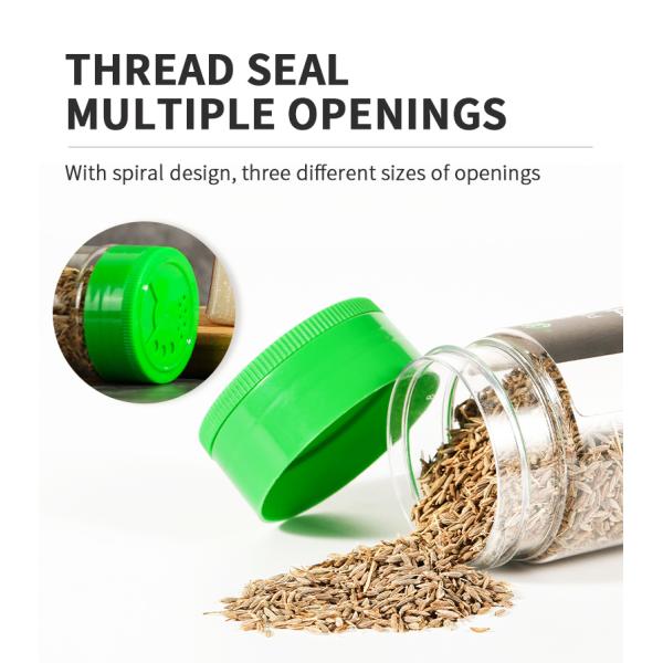 Wholesale kitchen plastic spice jars and salt bottle pepper chili shaker garlic spice bottle