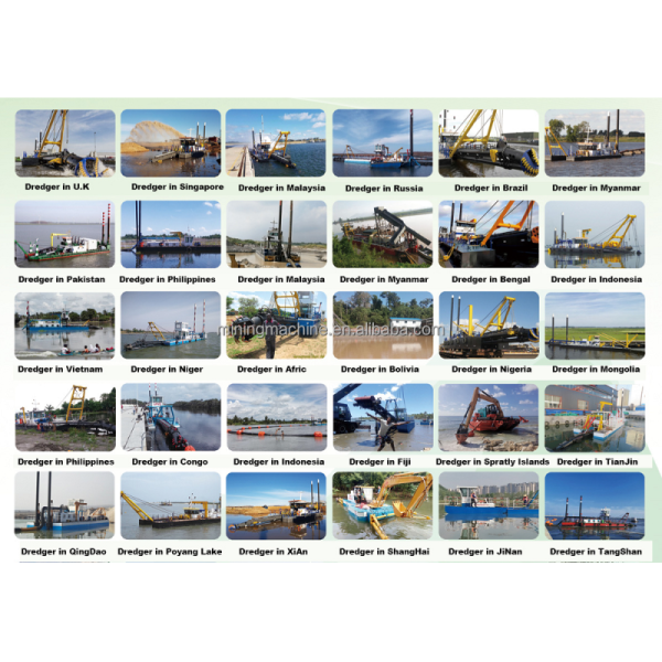 Diesel Cutter Suction Dredger 130Kw with Trailing Suction Hopper