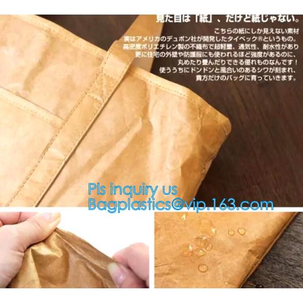 Eco-friendly Waterproof Tear Resistant Recyclable Dupont Tyvek Kraft Paper Storage Fabric Material for Laundry Bag