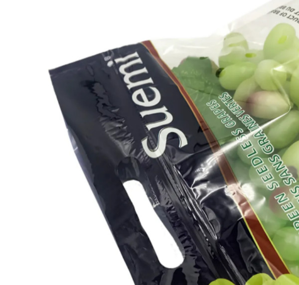 Grape Plastic Stand Up Zipper Pouch Laminated Customized Reusable