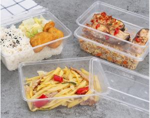 China Stackable BPA Free Food Container Disposable Plastic Microwavable With Lid on sale