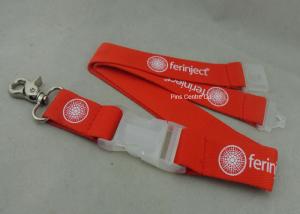 China Silk Screen Printing Polyester Promotional Lanyards , Customized Sublimation Fair Lanyard on sale