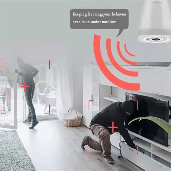 Tuya Smart Indoor Lamp Camera 1080P HD Lamp Holder Home Security Wireless Spotlight Camera