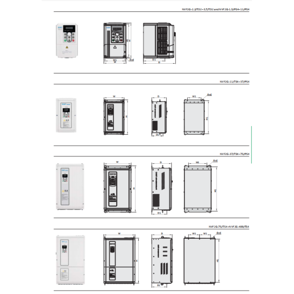 Industrial 380V Three Phase VFD Inverter 18KW-90KW Open Loop Vector Control Inverter