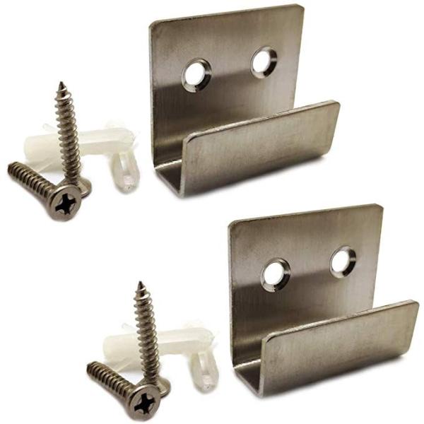 Supporting Fixed Hook Mounting Bracket Tile Display Wall Hanging Rack in Black Silver