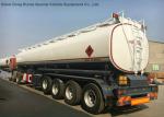 53m3 Steel Fuel Tanker Semi Trailer 4 Axles For Diesel ,Oil , Gasoline, Kerosene